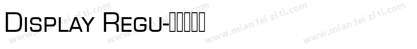 Display Regu字体转换